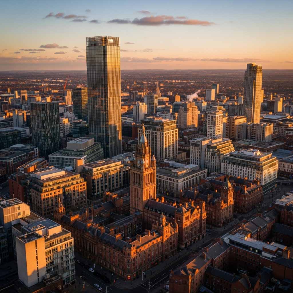 Manchester city centre architecture - Umrah packages from Manchester Airport