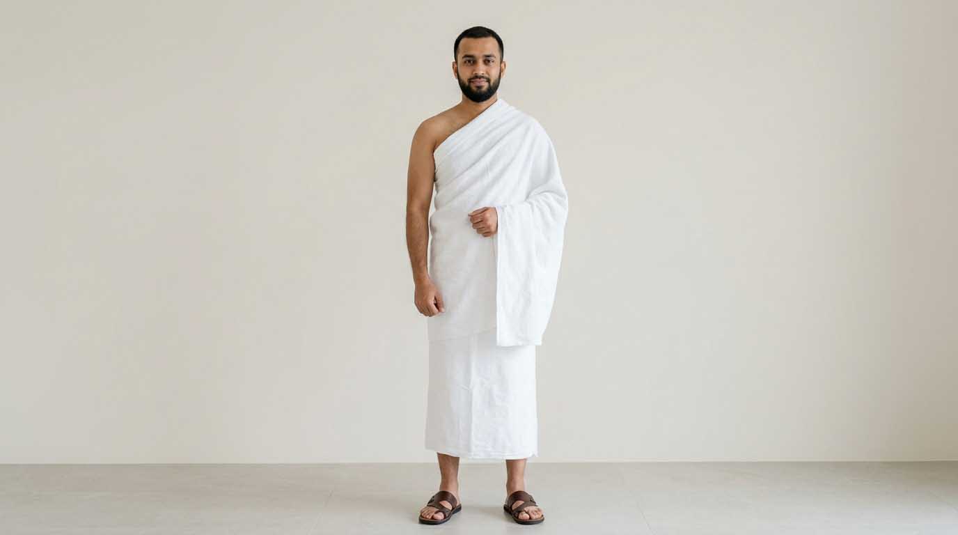 ihram rules for men how to wear izar and rida correctly