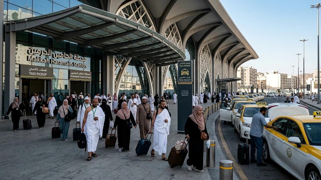 Makkah Train Station Haramain Railway with Taxi Pickup Area