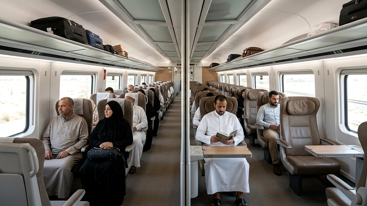 Haramain Train Interior Economy and Business Class Seating